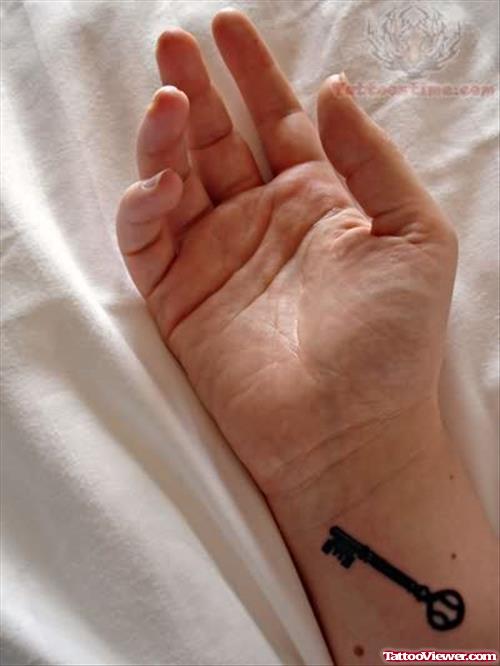 Key Tattoo on Wrist
