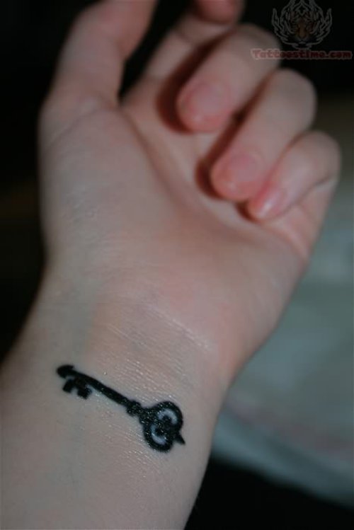 Tumblr Key Tattoo on Wrist
