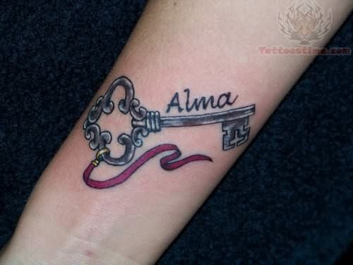 Alma Key Tattoo On Arm