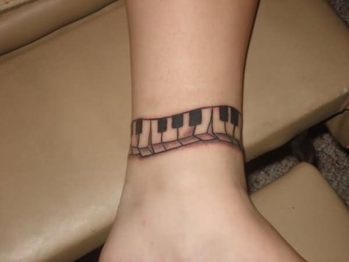 Keyboard Tattoo On Ankle