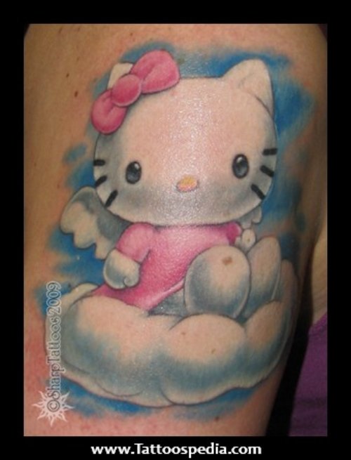 Angel Kitty Tattoo