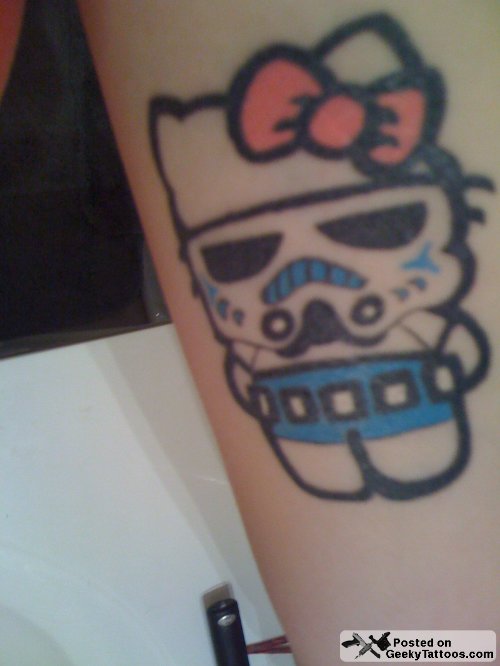Kitty Tattoo On Sleeve