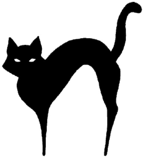 Attractive Black Cat Tattoo Design