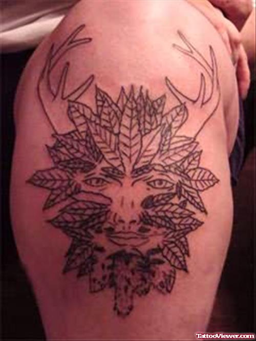 Deer Tattoo On Knee