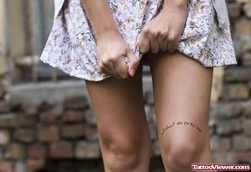 Words Tattoo On Knee