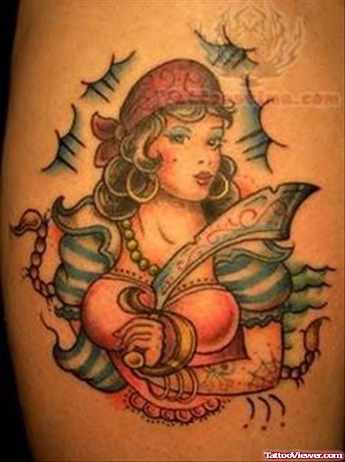 Awesome Dagger Tattoo