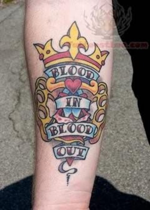 BLOOD IN BLOOD OUT вЂ“ Dagger Tattoo