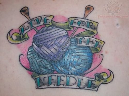 Live For The Needle – Knitting Tattoo