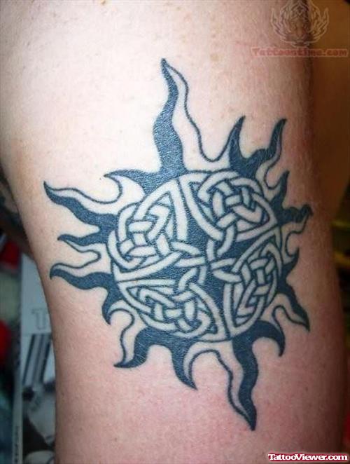 Celtic Knot Sun Tattoo Design