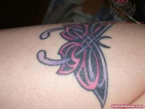 Cool Butterfly Knot Tattoo