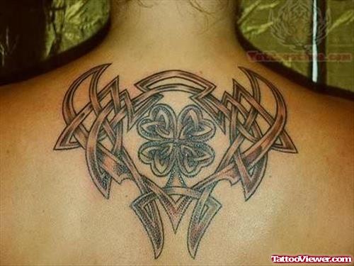 Awesome Knot Tattoo On Back Neck