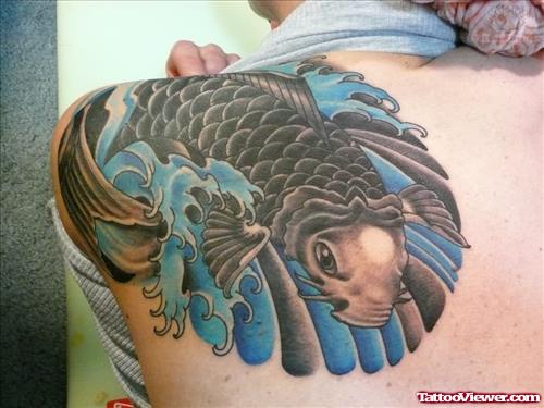 Best Koi Fish Tattoo Design on Back