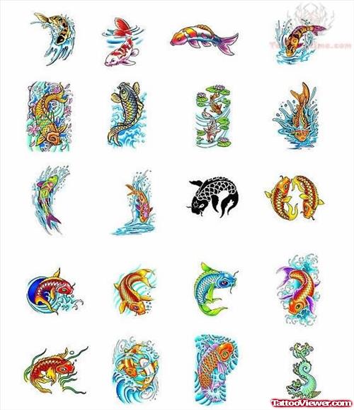 Koi Fish Tattoo Art Designs