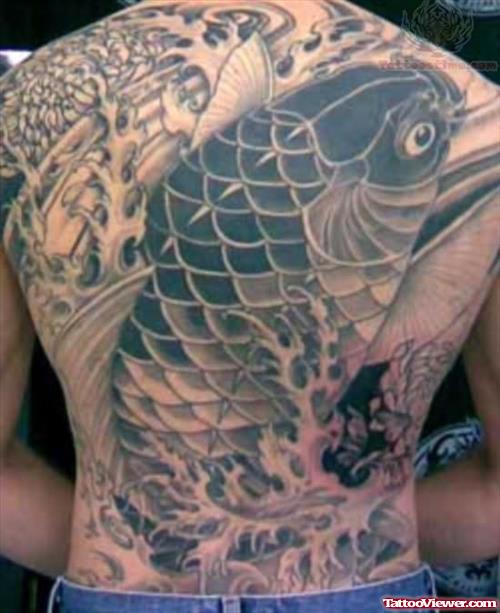 Full Back Koi Tattoo