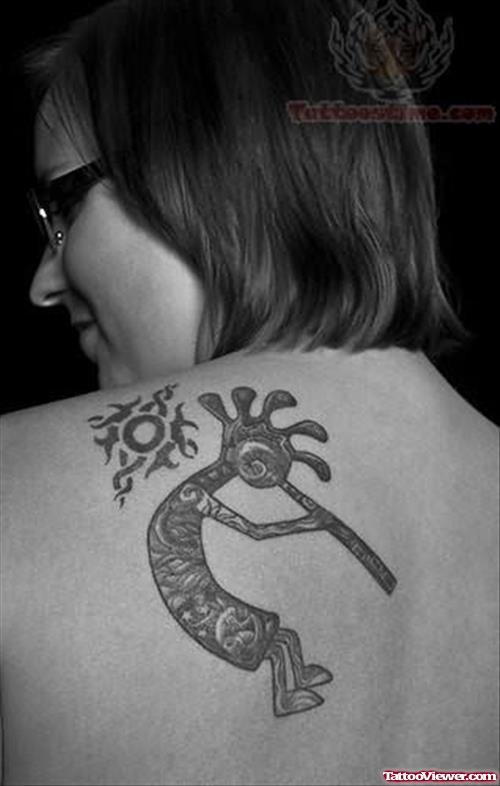 Lovely Kokopelli Tattoo On Back