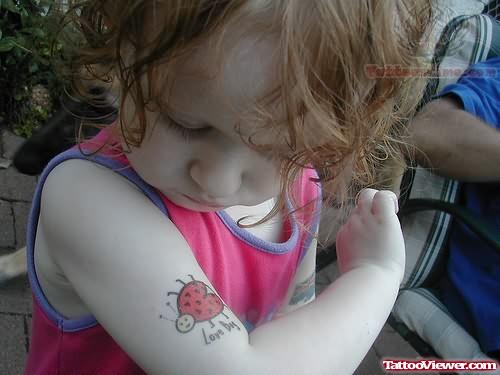 Ladybug Tattoo For Child