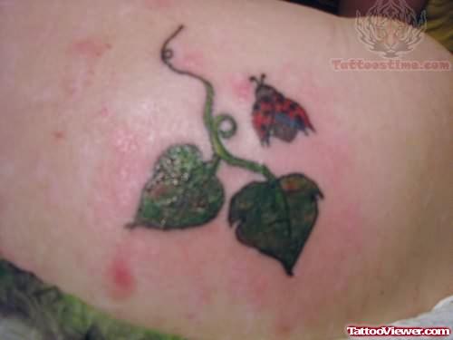 Ladybug Tattoo For Back Shoulder