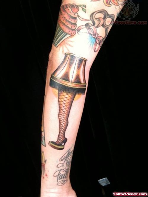 Christmas Leg Lamp Tattoo