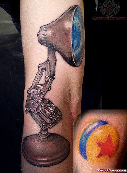 Table Lamp Tattoo On Arm