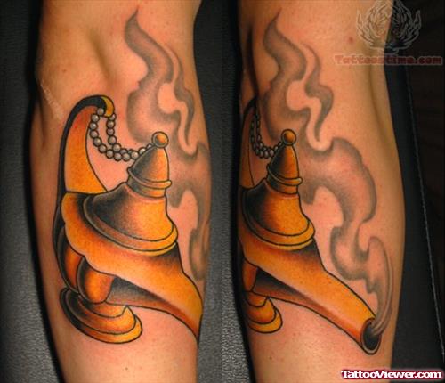 To 100 Best Genie Lamp Tattoos For Women  Magic Lamp Design Ideas