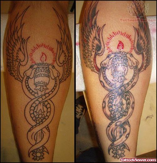 Winged Lamp Tattoo