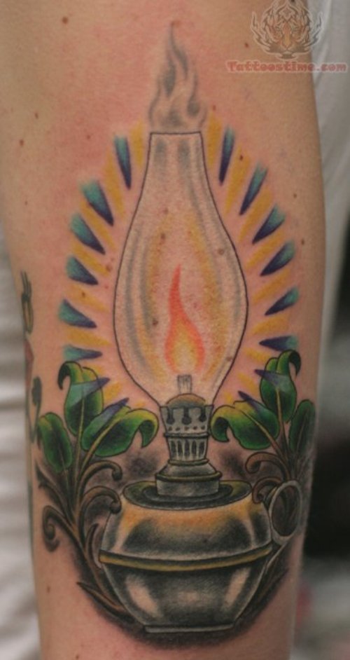 Oil Lamp Tattoo
