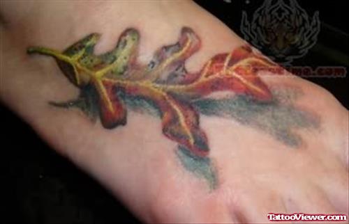 Leaf Foot Tattoos