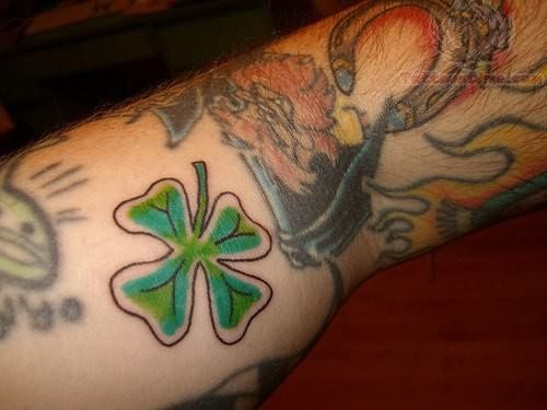 New Four Leaf Clover Tattoo Design