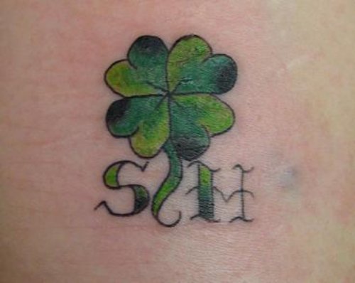 Green Leaf Tattoo For Girls