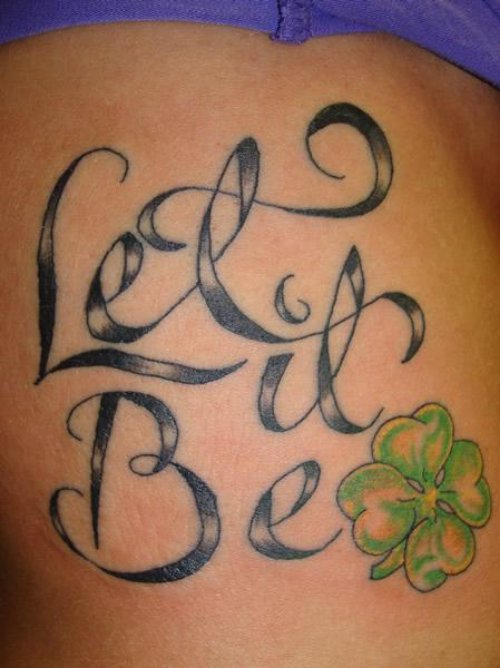 Let It Be Leaf Tattoo