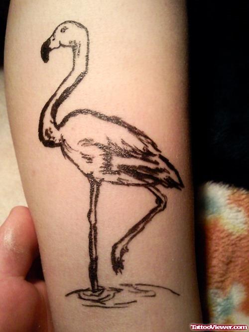 Crane Leg Tattoo