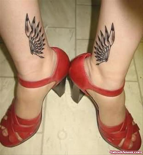 Wings Tattoos On Legs