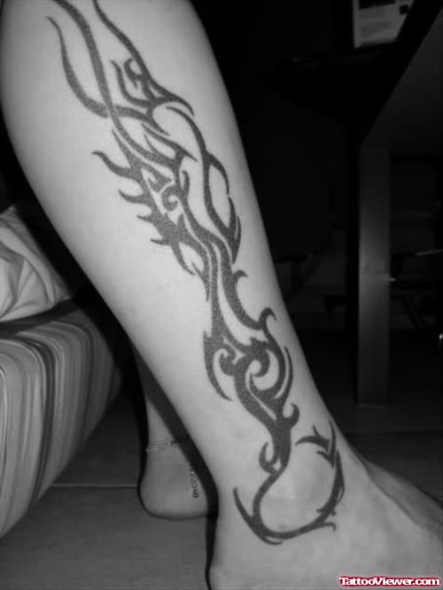 Flame Tattoo Black And White Pic