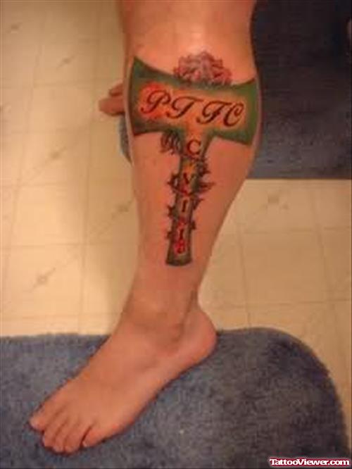 Military Tattoo On Leg