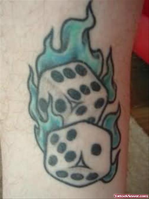 Gambling Tattoo On Leg