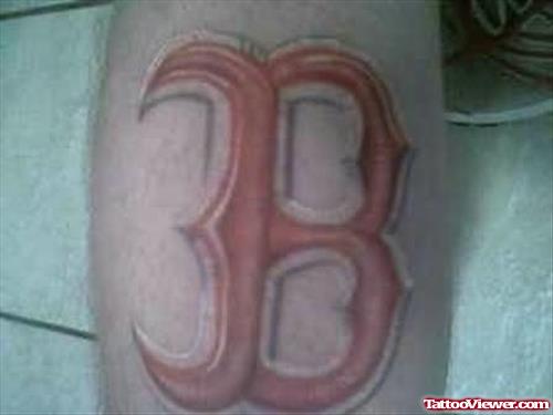 Sports Symbols Tattoo On Leg