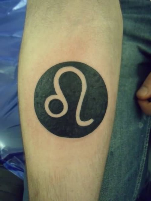 Leo Symbol Tattoo On Right Arm
