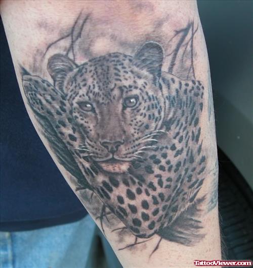 Lazy Leopard Tattoo Design Picture
