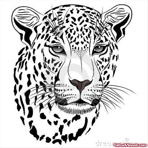 Cute eyes Leopard Tattoo Sample