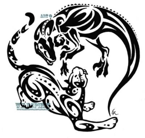 Raptor And Leopard Tattoo