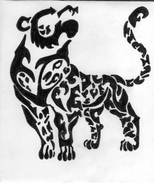 Tribal Leopard Tattoo Design