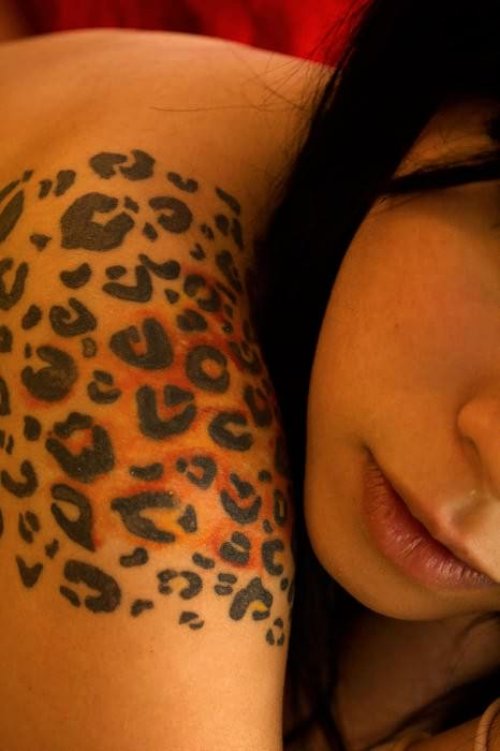 Leopard Tattoo Close Up Photograph