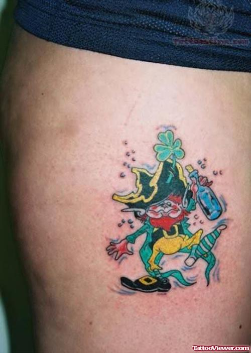 Drunk Leprechaun Tattoo