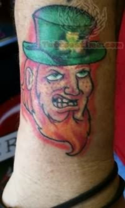 Leprechaun Portrait Tattoo