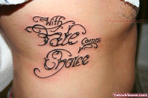Lettering Design Large Tattoo