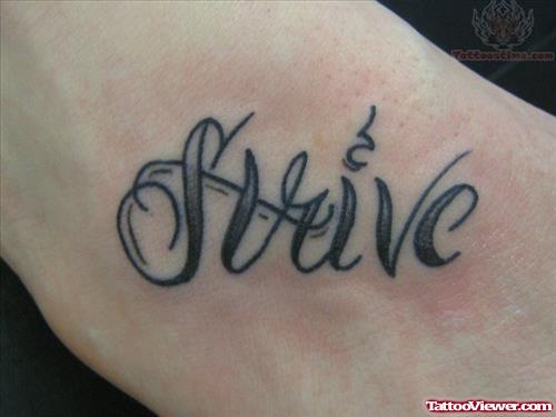 Starive Lettering Tattoo