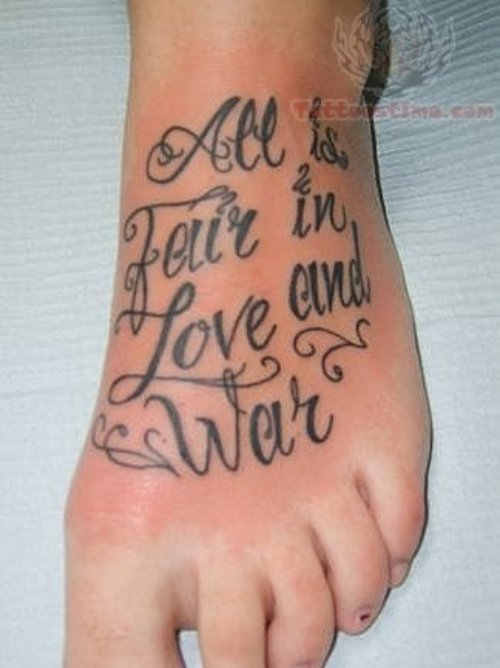 Heal Foot - Lettering Tattoo