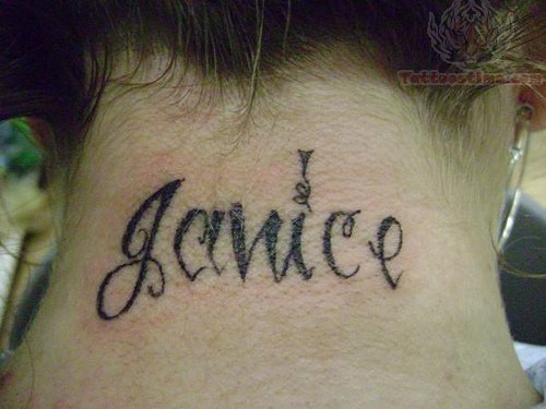 Janice Lettering Tattoo