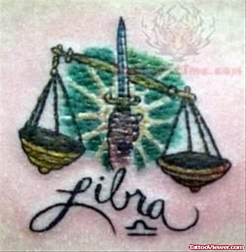 Libra The Zodiac Sign Tattoo