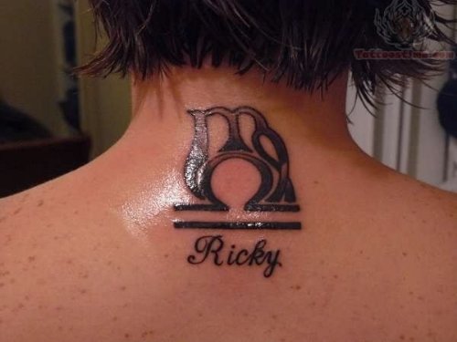 Virgo Libra Tattoo On Back